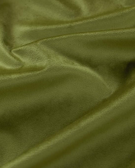 KOUFALL 120 Inch Velvet Blackout Curtains,10 FT 10FT Extra Long Luxury Olive Green Pleated Drapery Panels with Hooks for Traverse Rod