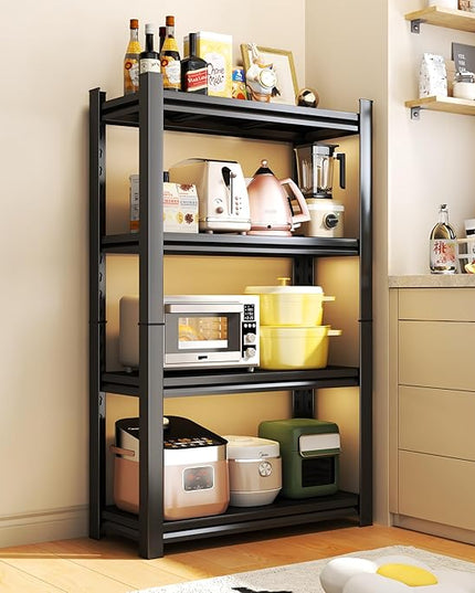 Garage Shelves,14-48''W Heavy-Duty Storage Shelves, Double-Layer Uprights, Thickened Shelves, Waterproof &Rustproof, Suitable for Indoor & Outdoor Use.