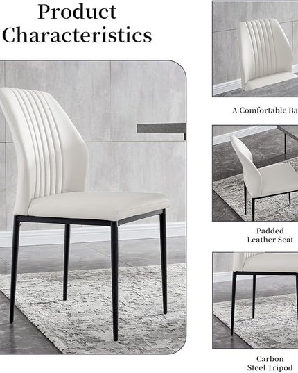 43.2"-59.1" Extendable Round Dining Table Set, Round Table for 4-6 Person with Scratch-Resistant Thickened MDF Board, Oak Coffee Table w/Metal Legs