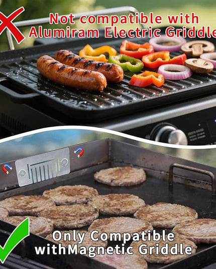Rear Grease Gate for Blackstone Griddle,Blocks Food from Falling into Rear Grease Trap & Compatible with All Blackstone Griddle Accessories