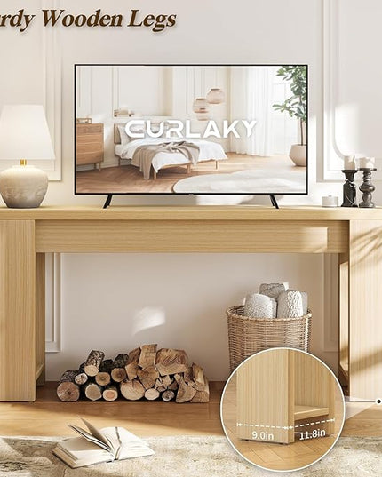 71" Extra Long Console Table Entry, Entrance, Behind Couch, Hallway, Foyer, Narrow Sofa Tables for Front Door