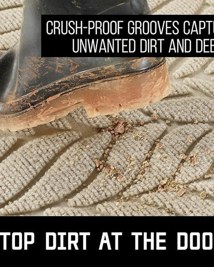 Yimobra 47x32 Large Door Mat Outdoor Indoor, All-Season Waterproof Door Mat Outside Entrance, All-Weather Non-Slip Outside Doormat for Garage Patio Entryway, Beige