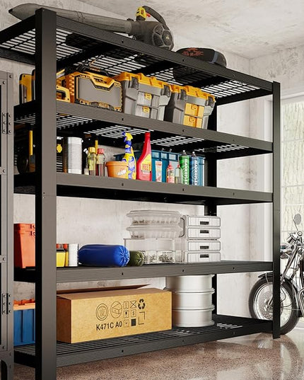 Heavy Duty Garage Shelving,5-Tier Storage Shelves(84" Hx24 Dx55 W),3050LBS Capacity Industrial Shelving Units and Storage,Adjustable Shelving Unit for Garage,Warehouse,Basement