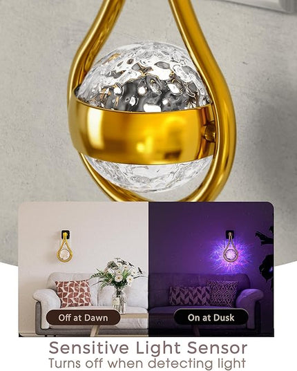 Briignite RGB Night Lights Plug into Wall, Color Changing Nightlight with Dusk to Dawn Sensor, 330° Rotating Night Light with Waterdrop Design, Ideal for Bedroom, Living Room, Home Decor, 2pack