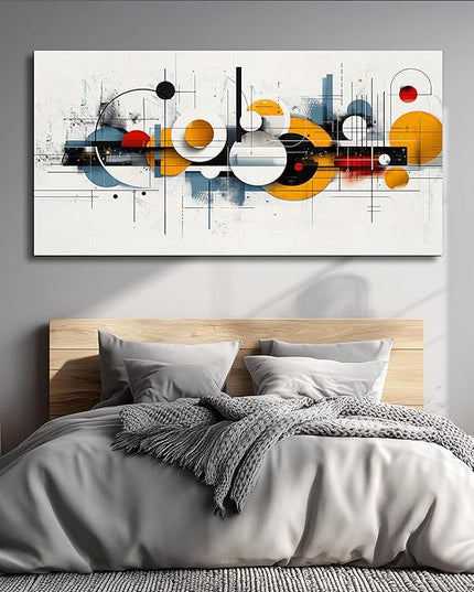 FUHAIHUA Large Wall Decor For Living Room Canvas Wall Art For Office Wall Decorations For Bedroom Abstract Line Pictures Artwork Room Home Decor 24x48 In