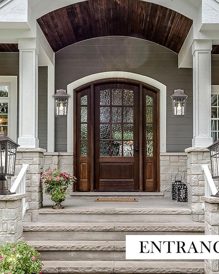 Darkaway Large Outdoor Sconce Lights Wall Light Fixtures,14inch Exterior Porch Light Outdoor Sconce Anti-Rust Waterproof Aluminum Outside Light with Water Ripple Glass for Patio Yard Doorway Garage