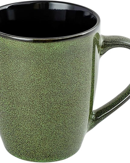 Ceramic Mugs 12oz,Large Ceramic Coffee Cups for Men, Women, Dad, Mom, Modern Coffee Mugs With Handle For Tea,Latte,Cappuccino,Cocoa. (Green 1 Pack)