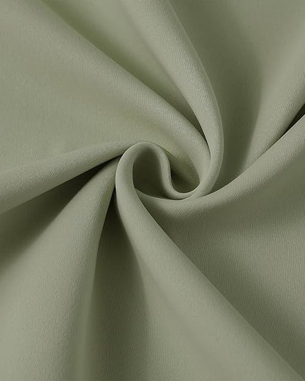 KEQIAOSUOCAI 90 Inch Light Sage Green Eucalyptus Color Blakcout Curtains with Pinch Pleat,Room Darkening Energy Saving Insulated Window Treatments for Bedroom/Closet(2 Panels, 40 x 90 Inch, Sage)