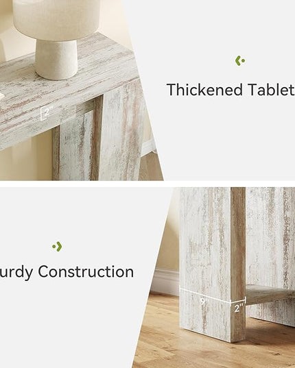 LITTLE TREE 70.9-Inch Entryway Table, Long Narrow Farmhouse Sofa Console Table for Living Room, Hallway