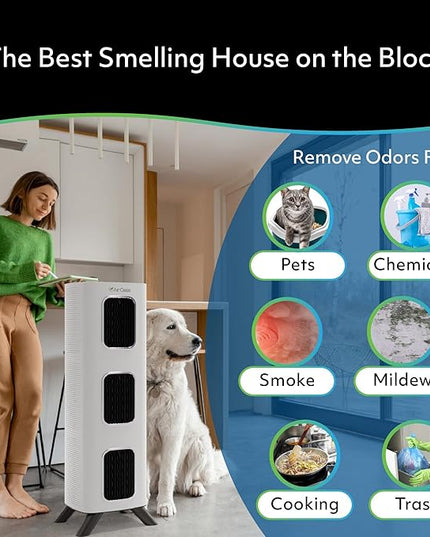 Air Oasis iAdaptAir 2.0 H13 HEPA Filter Air Purifier Reduces 99% of Viruses, Mold, Dust, Smoke, Pollen & Odors Quietest on The Market WiFi Compatible 3,975 Sq Ft of Clean Air