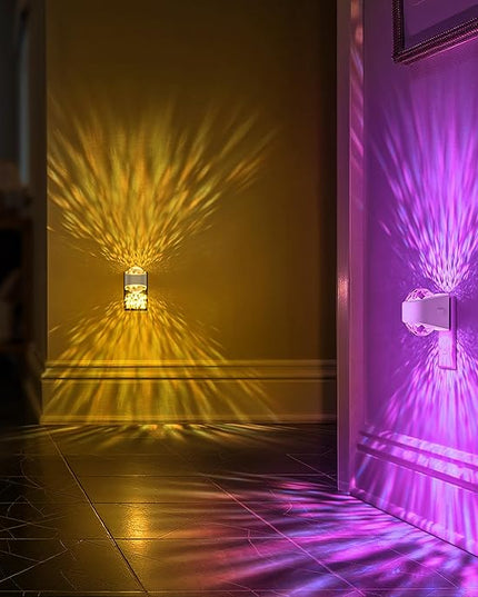 Night Lights Plug into Wall, Star Projector for Bedroom, Night Light Projector for Kids, 9-Color RGB Galaxy Nightlight with Dusk to Dawn Sensor for Bathroom, Home Gaming Room Decor Gifts，2 Pack
