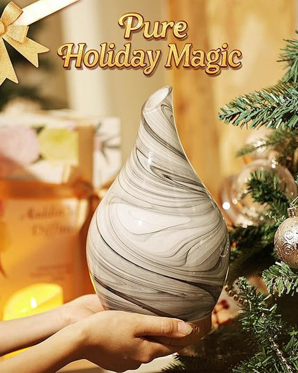 Porseme 280ml Essential Oil Diffuser Glass Color Changing Aroma Air Diffusers Aromatherapy Ultrasonic Cool Mist Humidifier 7 Running Hours Waterless Auto-Off for Sleeping, Yoga, Office, Spa (Ink)