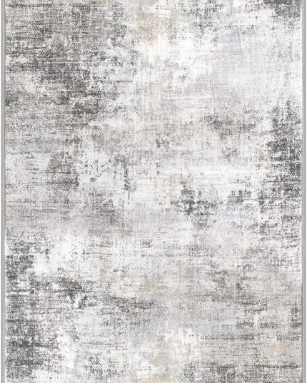 IOHOUZE Abstract Runner Rug 2x6 Ft Washable Runners for Hallways, Non Slip Kitchen Runner Printed Faux Wool Entryway Runner Indoor, Modern Abstract Floor Carpet for Hall Kitchen Bedroom, Grey Beige