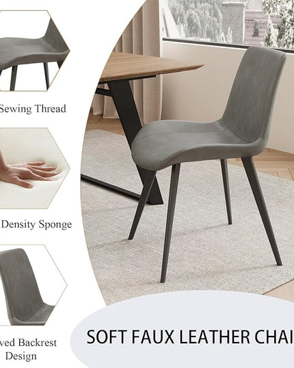 ZckyCine 63"-79" Extendable Dining Table Set for 6, Modern Walnut Color Table with 6 Brown Chairs, Retractable Wood Table and Chair Set for Kitchen and Dining Room