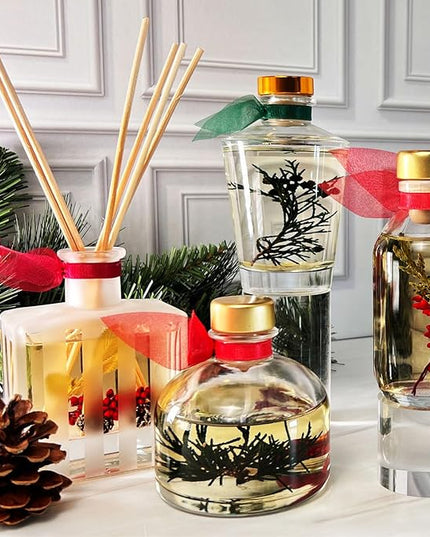 LOVSPA Reed Diffuser Set, Sage & Lemongrass Scented Oil Diffuser with Sticks, Home Fragrance Accessories for Bathroom Shelf Decor, Aroma Diffusers for Home or Office Desk, USA Made