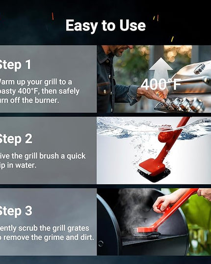 ThermoMaven BQ03 Grill Brush Replaceable Cleaning Head, Safe Bristle-Free BBQ Cleaning Tool, Barbecue Grill Cleaner, 6 Pcs Refill, Only for BQ03