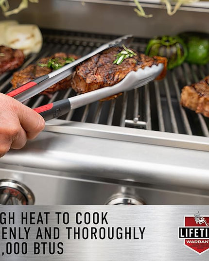 Bull Outdoor Products BBQ 47628 Angus 75,000 BTU Grill Head, LP, 304 Stainless Steel, 4 Burners, 810 sq. Inches, Twin Lights, Rotisserie Kit