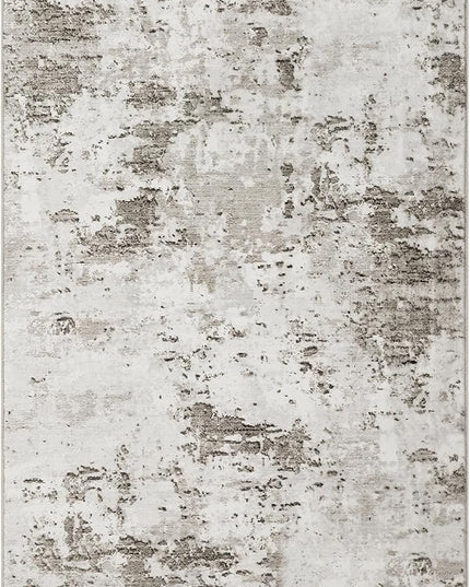 Modern Abstract 2x3 Area Rug Non Slip Non Shedding Low Pile Stain Resistant Rug for Entryway Kitchen Bedroom,Taupe/Beige