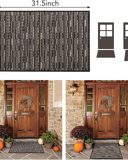 hicorfe Indoor Doormat,Front Back Door Mat Rubber Backing Non Slip Door Mats 20"x31.5" Absorbent Resist Dirt Entrance Doormat Inside Floor Mats for Entryway Washable Low-Profile