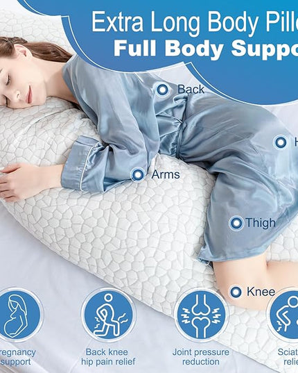 SUPA MODERN Cooling Bed Pillows for Sleeping 1 Pack Shredded Memory Foam Pillows Adjustable Cool Pillow for Side Back Stomach Sleepers Luxury Gel Pillows Body Pillow with Washable Removable Cover