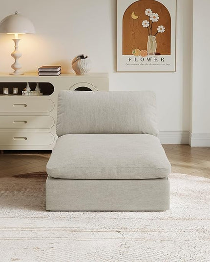 Modular Sectional Sofa,1-Seater Extra Comfty Deep-Seat-Filled Couch,Modern Couches for Living Room, Apartment,Office,Small Space