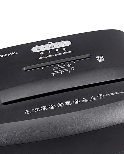 Amazon Basics 18 Sheet Cross Cut Paper, CD, and Credit Card Shredder, Black