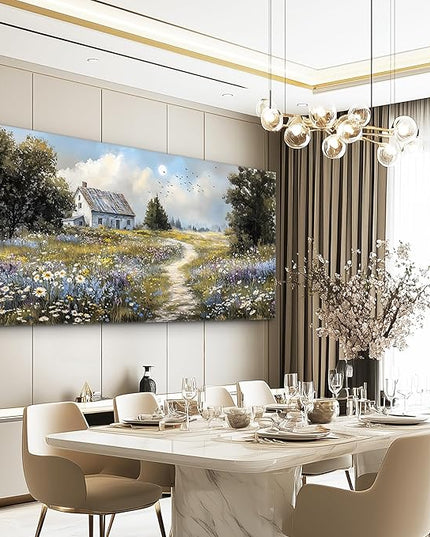 FUHAIHUA Canvas Wall Art For Living Room Large Wall Decor For Office Bedroom Decorations Farmhouse Landscape Pictures Countryside Painting Artwork Room Wall Mural Aesthetic Home Decor 30x60 In