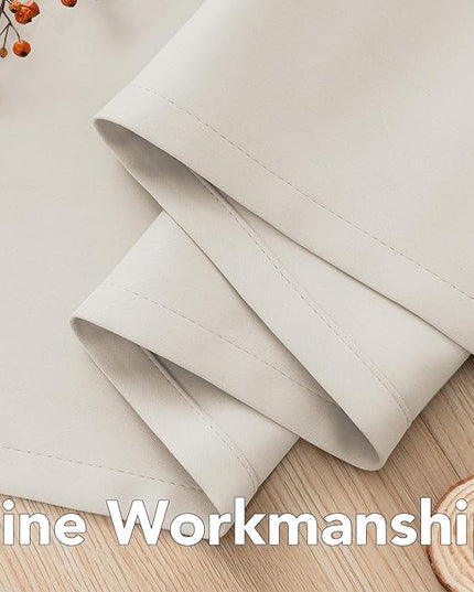 H.VERSAILTEX Blackout Window Curtain Panels Thermal Insulated Room Darkening Solid Grommet Curtains/Drapes for Bedroom Privacy Protection (Set of 2 Panels,52 by 63 Inch Long, Natural)