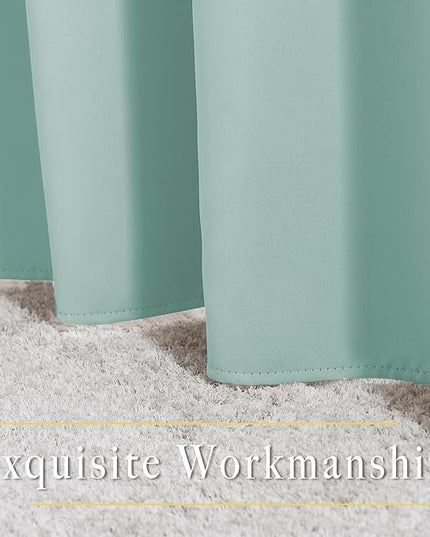 NICETOWN Aqua Blue Room Darkening Curtain Panels - Window Treatment Thermal Insulated Grommet Room Darkening Curtains/Panels/Drapes for Bedroom (2 Panels, 52 by 54, Aqua)