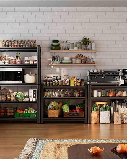 72" H Garage Shelving 5 Tier Shelving Unit, 3500Lbs Adjustable Metal Garage Storage Shelves Heavy Duty for Basement, Warehouse, Kitchen, Pantry (720'H X 39.4''W X 13.8''D)
