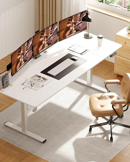 Adjustable Standing Desk, Large 79x31 Inches Standing Desk with Cable Management, Height Adjustable Home Office Computer Desk with Memory Preset&Charging USB Port&Sedentary Reminder