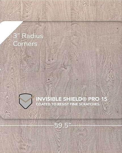 Vitrazza Glass Chair Mat 46” x 60” Superior ¼ Thick, Luminoso Low-Iron Ultra Clear, Certified Tempered Safety Glass, Delivers a Smooth Glide, Protects Carpet or Wood, Beautiful in Home or Office.