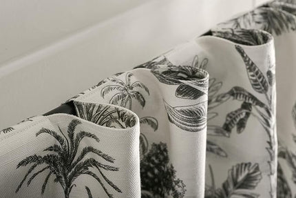 Maison d' Hermine Curtains for living room 100% Cotton 108 inch length One Panel Light Filtering Toile Curtains for Bedroom Windows with rod and loop Pockets Drapes (Savana Jouy Beige, 50"W x 108"L)