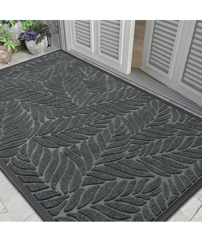 Yimobra 60x36 Large Door Mat Outdoor Indoor, All-Season Waterproof Door Mat Outside Entrance, All-Weather Non-Slip Outside Doormat for Garage Patio Entryway, Grey