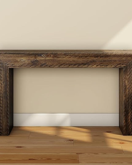 Plank+Beam 56 Inch Camden, Farmhouse Console Table - Solid Pine Wood, Easy Assembly for Living Room or Entryway, Rustic Barnwood