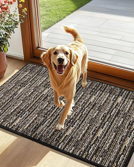 hicorfe Indoor Doormat,Front Back Door Mat Rubber Backing Non Slip Door Mats 24"x35" Absorbent Resist Dirt Entrance Doormat Inside Floor Mats for Entryway Washable Low-Profile