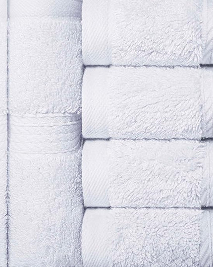 Superior Egyptian Cotton Pile Face Towel/Washcloth Set of 6, Ultra Soft Luxury Towels, Thick Plush Essentials, Absorbent Heavyweight, Guest Bath, Hotel, Spa, Home Bathroom, Shower Basics, White
