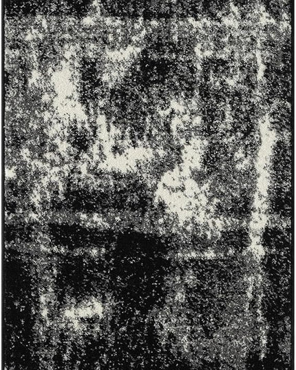 Keen Home Design Area Rugs - 2x3 Non-Shedding, Abstract Rugs for Kitchen, Living Room, Bedroom, Dining Room, Entryway - Size: 2' x 3', Abstract Black