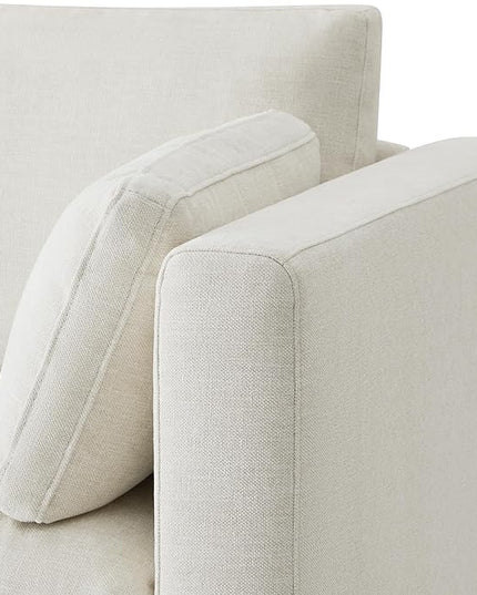 CHITA Sectional Sofa Set, Comfty Cloud Couch, FSC Certified Deep Seat Sectional Couch for Lving Room, 112 inch Width, 3 Seat Modern Modular Sofa, Linen