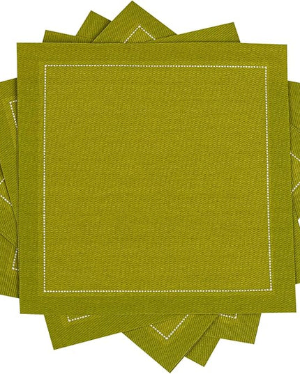 Five Star Napkins Cotton Cocktail Napkins, Beverage Napkin, Bar Napkin, Party Napkins, Small Napkins, Napkins for Events, Holidays, Weddings, Parties 4.5" x 4.5" - Single Use (50 x) Pear