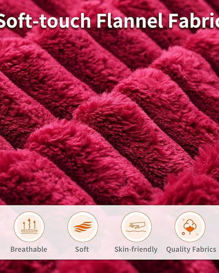 Rattaner Corduroy Chaise Lounge Chair Couch Indoor Boneless Oversized High-Density Sponge Soft Sofa for Yoga, Red