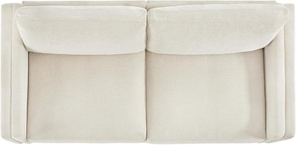 CHITA Super Large Luxury Loveseat Sectional Modular Sofa, Down Filled Modern Sofa, Deep Seat Comfty Cloud Couch, 83 inch Width, 2 Seat Couch, Solid Wood Leg, Linen