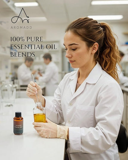 Aromadd White Tea Diffuser Oil Inspired by Luxury Hotel Scent, Essential Oils for Waterless Diffuser, White Tea & Bergamot, Long-Lasting & Natural Home Fragrance - 3.38 fl oz (100 mL)