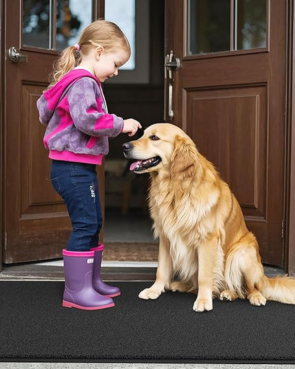 Sturdy Front Door Mat, 48" x 24" Heavy Duty Indoor Outdoor Doormat for Entryway, Fade Resistant, Waterproof Low Profile Entry Mat, Non Slip Welcome Mat for Outside Entrance, Patio, Home