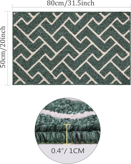 hicorfe Indoor Doormat,Front Back Door Mat Rubber Backing Non Slip Door Mats 20"x31.5" Absorbent Resist Dirt Entrance Doormat Inside Floor Mats for Entryway Washable Low-Profile(Teal)