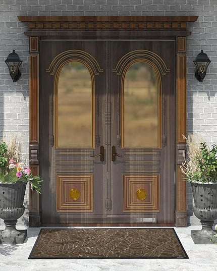 Yimobra 60x36 Large Door Mat Outdoor Indoor, All-Season Waterproof Door Mat Outside Entrance, All-Weather Non-Slip Outside Doormat for Garage Patio Entryway, Brown