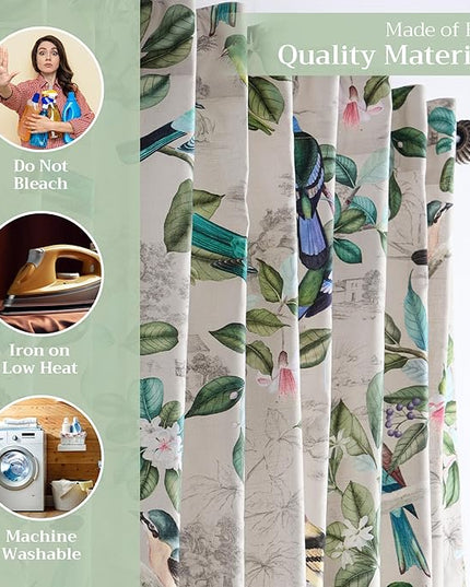 Maison d' Hermine Curtains for Living Room 100% Cotton 84 inch Length Two Panels Light Filtering Curtains for Bedroom Windows with Rod and Loop Pockets Drapes (Solstice Beige, 50" W x 84" L)