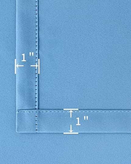 BGment Sky Blue Blackout Curtains 84 Inch Length 2 Panels for Bedroom - Rod Pocket and Back Tab Blackout Curtains Thermal Insulated Room Darkening Curtains for Living Room, (Each 38 x 84 Inch)
