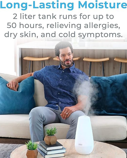 Pure Enrichment PureSpa XL 3-in-1 Cool Mist Humidifier, Essential Oil Diffuser & Mood Light - 2L Tank Provides Powerful Mist Coverage up to 350 sq ft in Bedroom, Office & Large Rooms