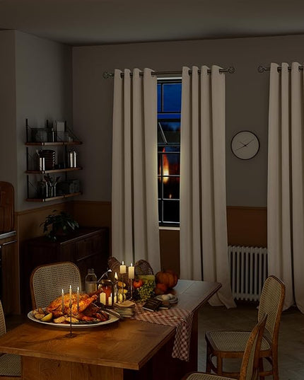BGment Room Darkening Curtains 84 Inches Long - Grommet Thermal Insulated Drapes Window Treatment Curtains for Bedroom, 2 Panels, 52 x 84 Inch, Beige